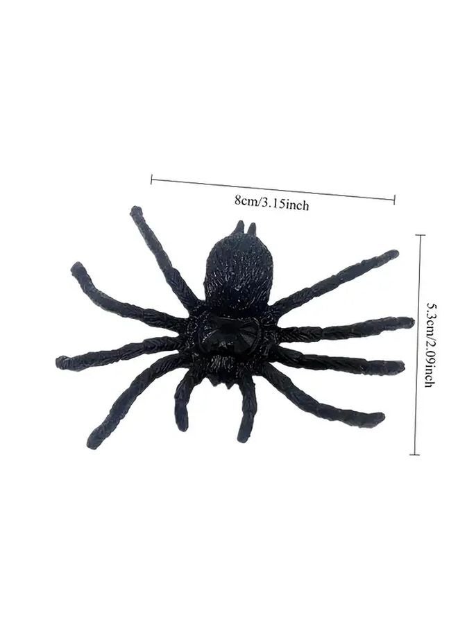 Large Black Plastic Spider Realistic Halloween Decorations And Practical Jokes - Image 2